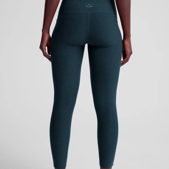 Beyond Yoga Spacedye Out Pocket Hi Waist Midi Legging MAJESTIC BLUE HEATHER XS - Picture 5 of 5